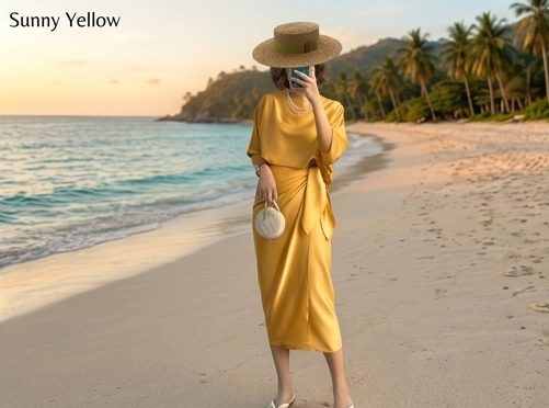 Robe Maillot Aurore Jaune